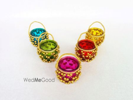 Colorful Mehendi favors tealight holders