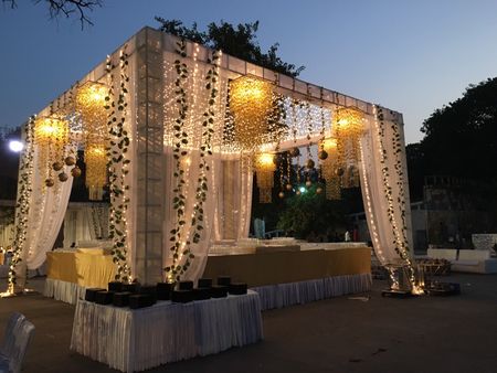 Off White Tent and Dim Lighting Decor