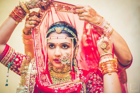 Gujarati bride, elaborate nosering