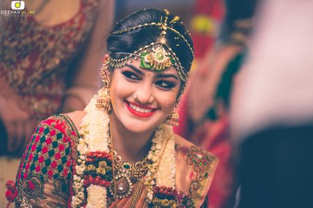 South Indian Bride Smiling Shot