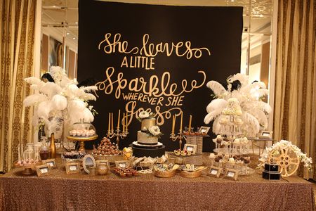 Photo of Desert table in black and gold