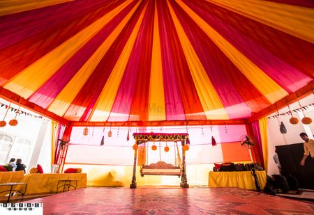 Pink and Yellow Canopy Tents