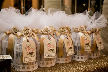 Bird Cage Gold and White Favors