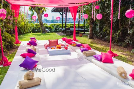 Pink and Purple Themed Mehendi Decor