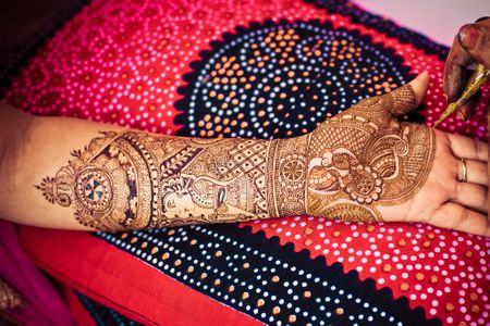 Bridal Hand Mehendi-Caricature Designs