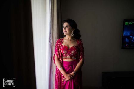 indo western mehendi outfit for bride 