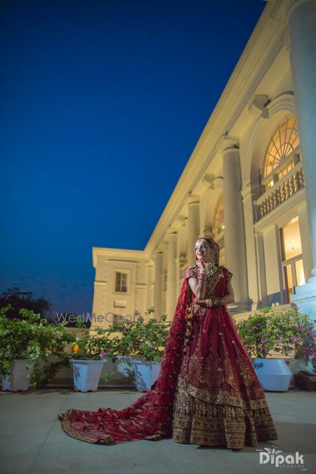 Marsala Lehenga with Dupatta Train