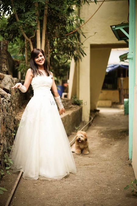 Bride With Pets Shot
