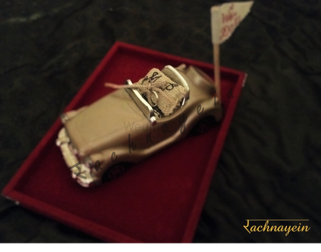 Engagement ring tray idea with mini car