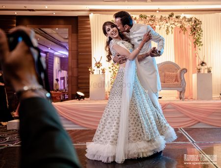 Photo of Celebrity Niti Taylor and her fiance caught in a candid moment on her engagement.