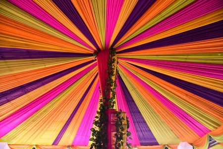 Colorful Canopy and Floral Decor