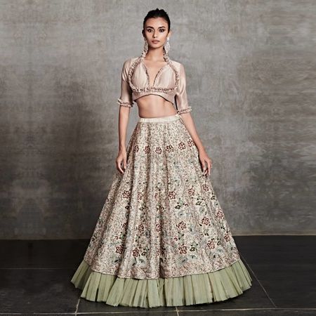 Pastel pink lehenga for the new age bride.