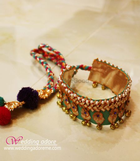 Turquoise and Red Gota Bracelet
