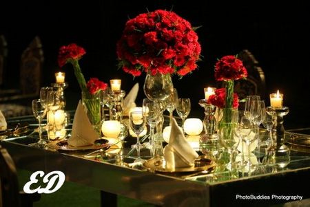 Photo of table centerpieces