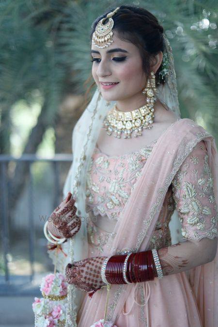 A happy bride on her wedding day.