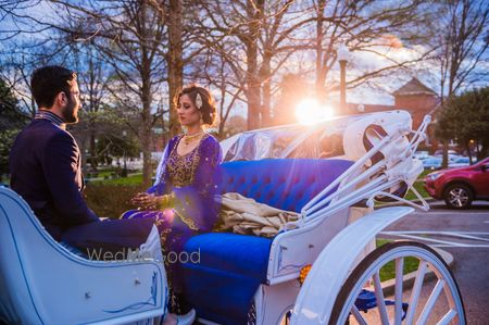 Couple on a Horse Carriage Shot