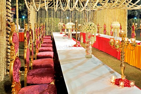 Photo of Table Settings Decor - Gold Candelabras
