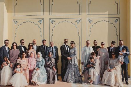 Photo of Family portrait at a wedding