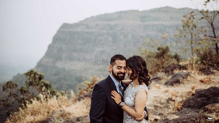 A pre-wedding  shoot in the mountains 
