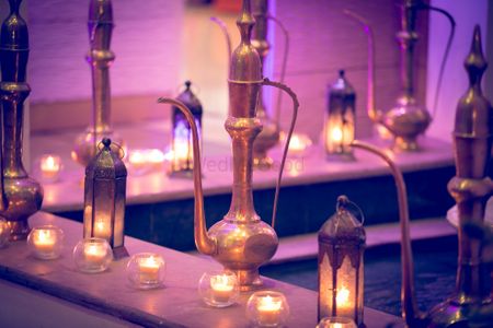Arabian Lamps and Lanterns with Tealights and Candles