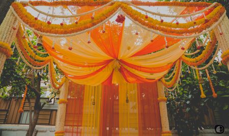 Photo of Orange and Yellow Cainpy Tent