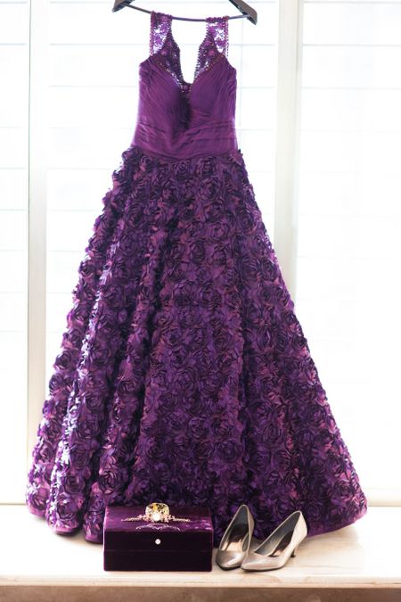 Photo of Purple Flared Cocktail Gown