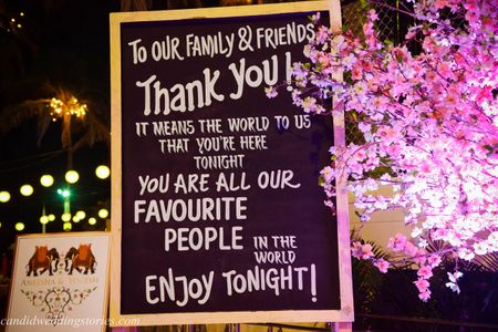 Personalised Thank You Message Board with Pink Flowers