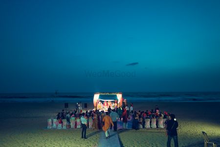 Intimate Beach Wedding Mandap in Goa