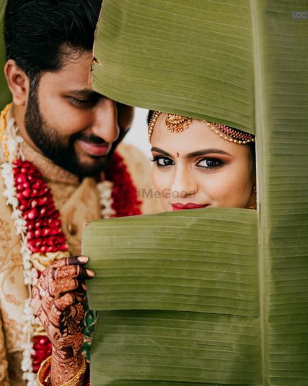 Photo of wedding day south indian couple shot