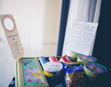 Welcome Hamper for Destination Wedding with Note