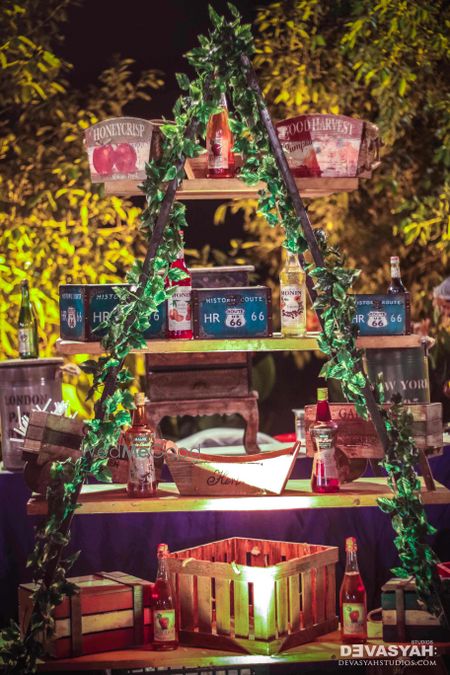 Vineyard Themed Wedding Display with Food