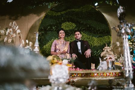 Photo of South Indian Engagement Couple Portrait