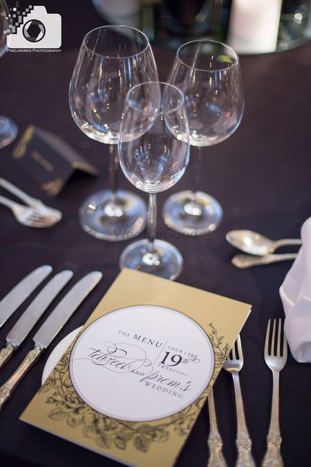 Photo of Personalised Menu Cards with Couple's Names