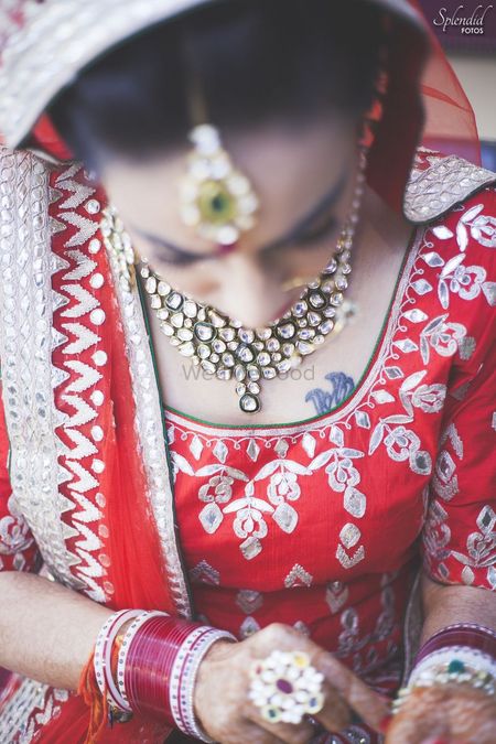 Photo of bride with a tattoo