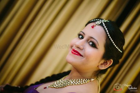Photo of Bridal Simple Mathapatti with Single Head Chain