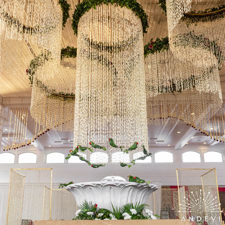 Photo of Floral chandeliers for the ceiling decor.