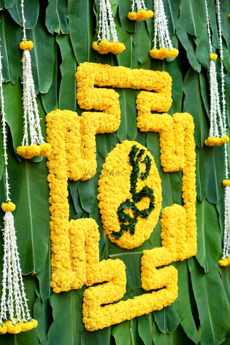 green and yellow south Indian wedding function