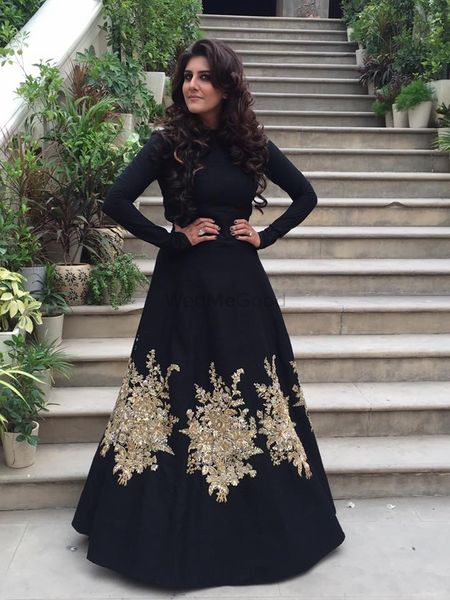 Black cocktail gown by sabyasachi