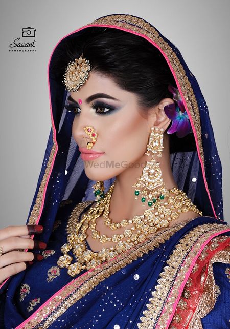Indian bride in blue