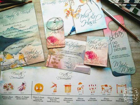 Photo of Summer wedding invite with fun tags