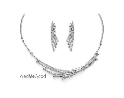 platinum evara necklace set price