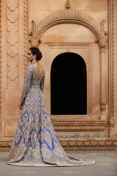 Frontier Raas Royal Blue Embroidered Gown With Net Dupatta Size XS in  Chennai at best price by Aeiouplus  Justdial