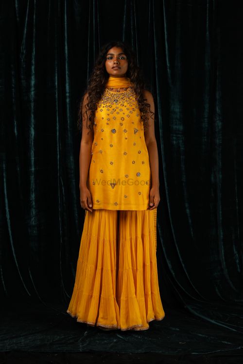 Buy Yellow Sharara Suit For Haldi for Women Online from India's Luxury  Designers 2024