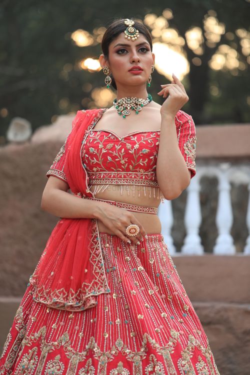 Red Bridal Lehenga - Latest Designer Collection with Prices - Buy Online