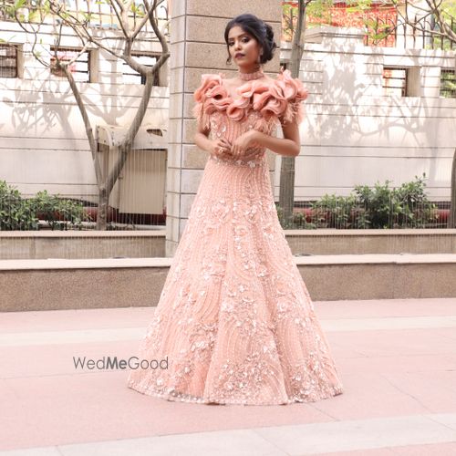 Peach gown for store debut