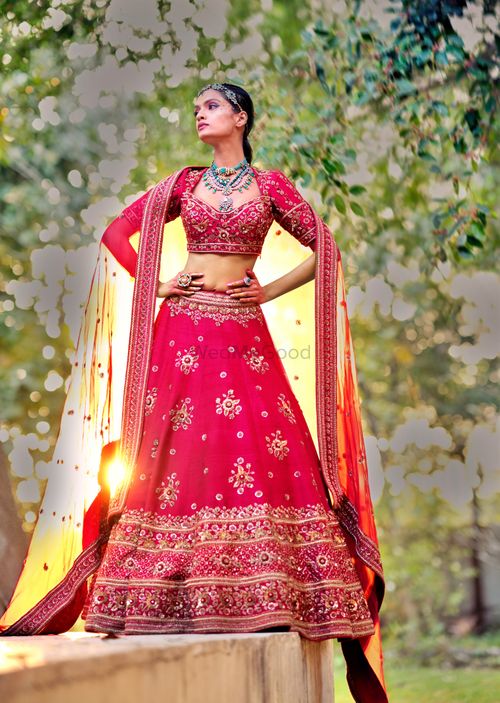 Buy Red Wedding Outfits Lehenha Ceremony Lehenga Engagement Cocktail  Reception Lehenga Exclusive Red Lehenga Sabyasachi Inspired Online in India  - Etsy