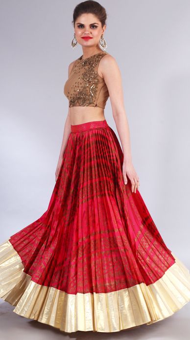 Astha narang red clearance lehenga