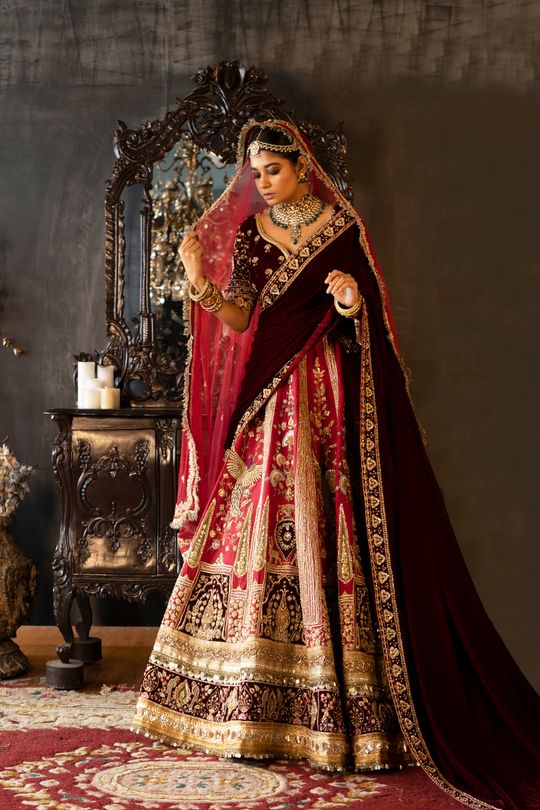 Latest Maroon Bridal Lehenga Designs For 2022-23