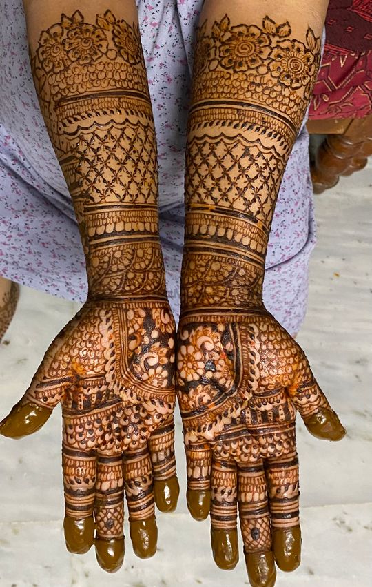 New Unique Professional Bridal Mehndi Design with Kalamkari Art | Peacock  with Kalamkari Art - YouTube