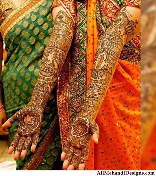 The most beautiful full hand dulhan mehndi designs - YouTube